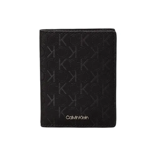 CALVIN KLEIN Кожа Кошелек Мужской Черный