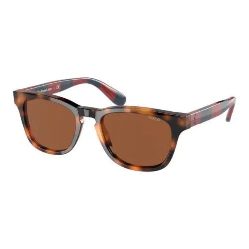 Polo Ralph Lauren Ацетатные квадратные солнцезащитные очки для мужчин коричневые