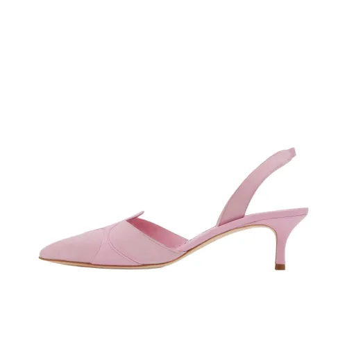 MANOLO BLAHNIK Poligleto Узкий каблук Высокие каблуки 5 см Женские Розовый