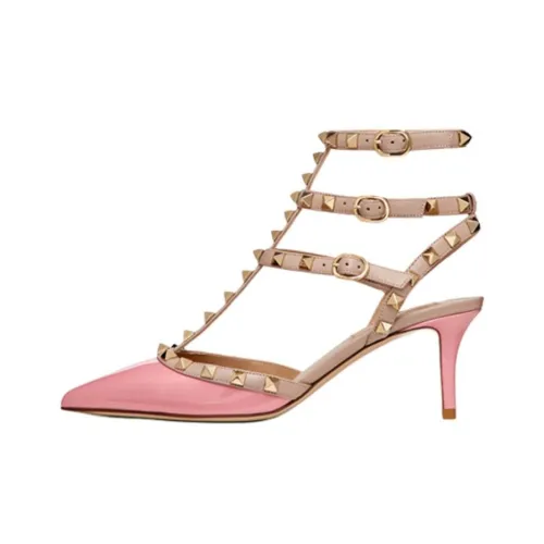 Valentino Rockstud Высокие каблуки 6,5 см Женские Розовые
