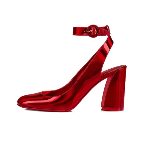 CL Грубый каблук Высокие каблуки 8,5 см Женские Красный