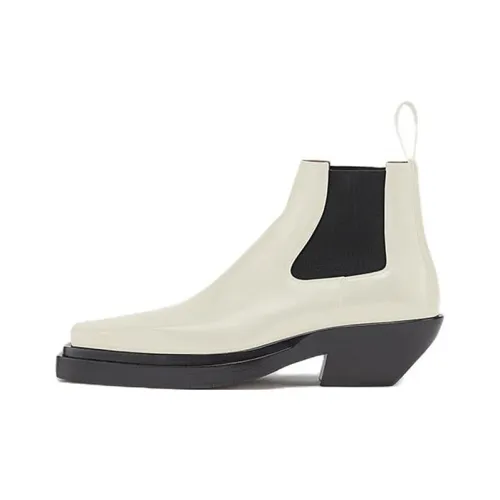 Bottega Veneta BV Lean Короткий Челси Женские Белый Черный