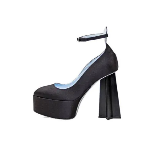 CHIARA FERRAGNI Грубый каблук Высокие каблуки 12 см Женские Черный