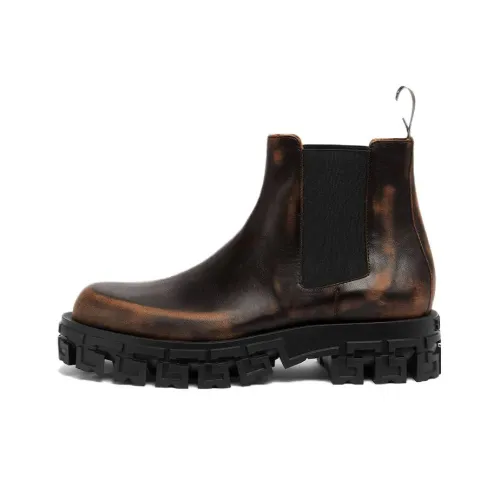 VERSACE Короткий Челси Мужской Коричневый