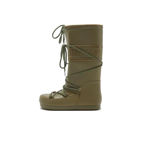 MOON BOOT Резина сапоги хаки женские
