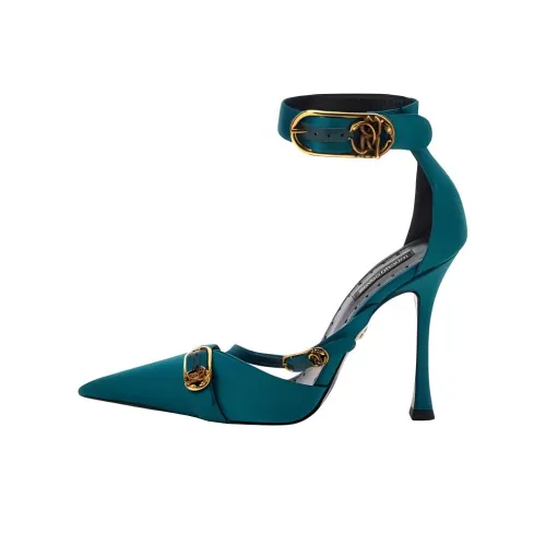 Roberto Cavalli Monogram RC Узкий каблук Высокий каблук Женский Светло-синий