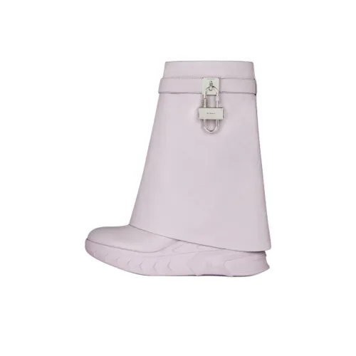 Givenchy Shark Lock Колено Высокие сапоги 8,5 см Женские Фиолетовый