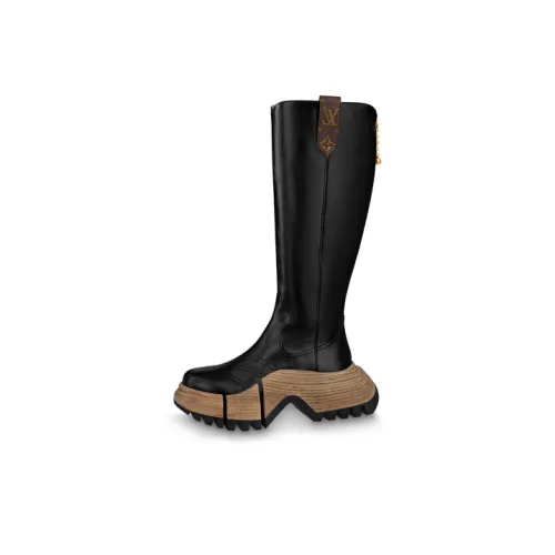 LOUIS VUITTON Zoom Колено Высокие сапоги Женские Черный