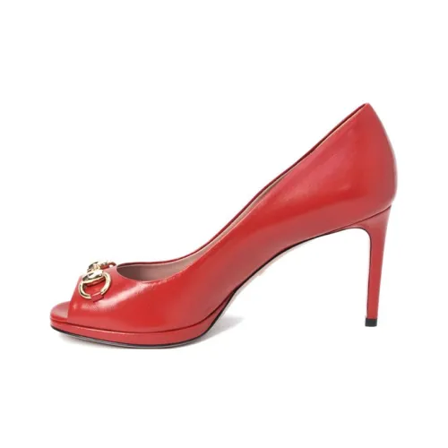 GUCCI Узкий каблук Высокие каблуки Женские Красный