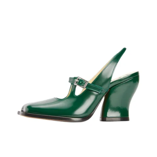 LOEWE Onda Нестандартный каблук Высокие каблуки 9 см Женские Зеленый