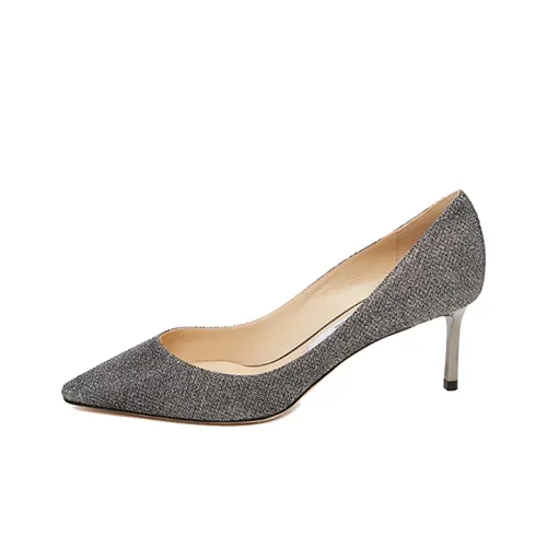Jimmy Choo Romy Узкий каблук Высокие каблуки Женские Серебряные