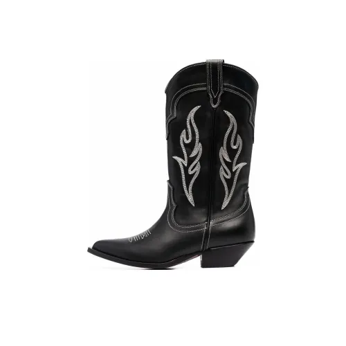 SONORA BOOTS Колено Высокие сапоги 5,5 см Женские Черные