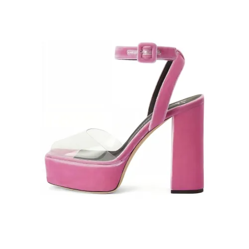 Giuseppe Zanotti GZ Грубый каблук Высокие каблуки 12 см Женские Розовый