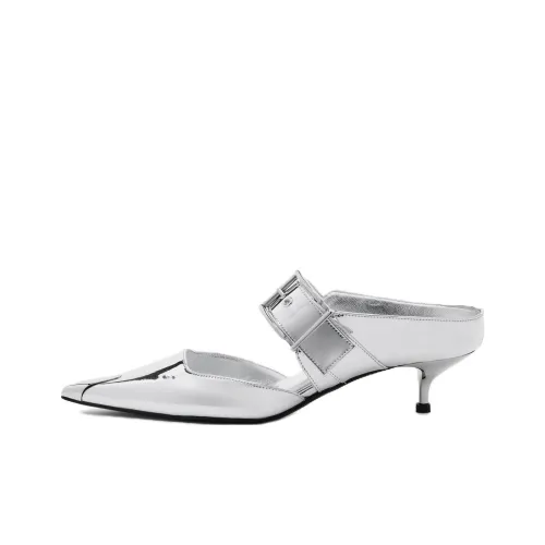 Alexander McQueen Панк Высокие каблуки Серебристые Женские