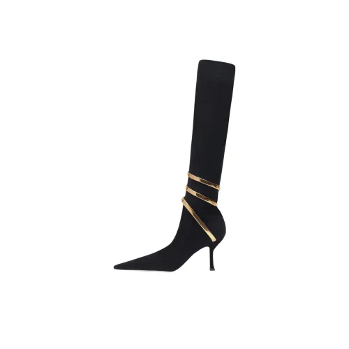 RENE CAOVILLA Juniper Over The Knee Boots 8 см Женские Черные