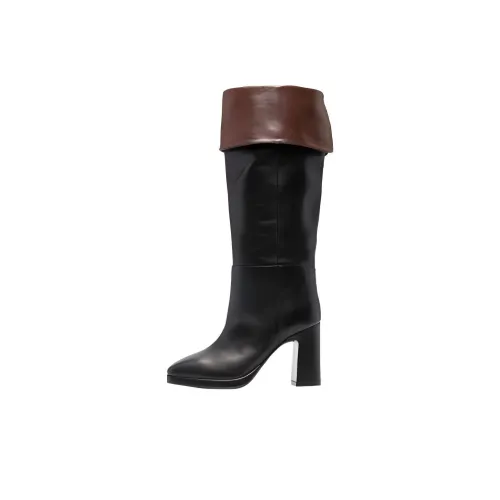 PINKO Женские высокие сапоги с коленом черного цвета цвет умбра