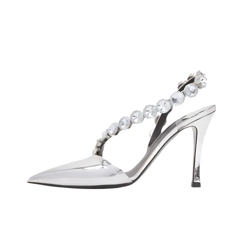 Stella McCartney Узкий каблук Высокие каблуки Женские Серебряные