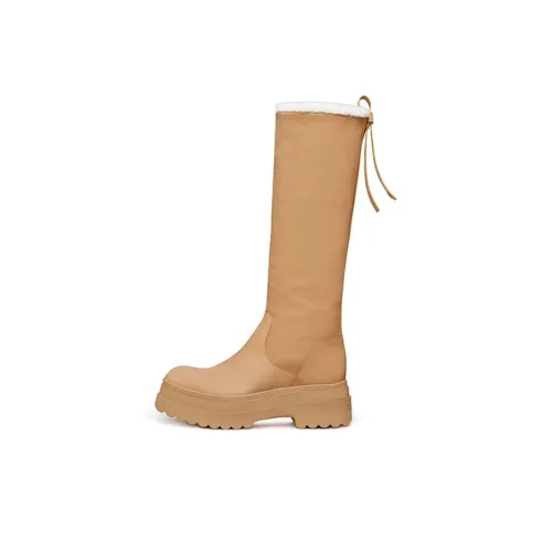 RED VALENTINO Женские высокие сапоги до колена цвет светлый умбра