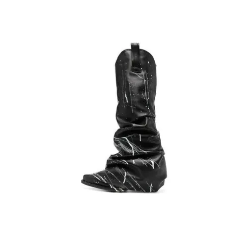R13 Женские высокие сапоги на колено черные