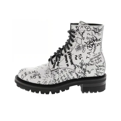 DSQUARED 2 Scribbles Ботильоны Женские Белый Черный