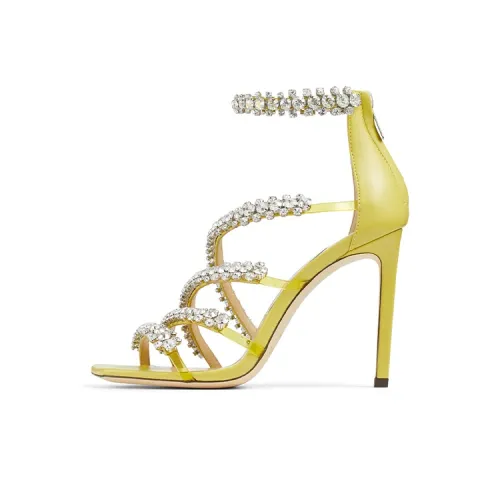 Jimmy Choo Узкий каблук Высокие каблуки 10 см Женские Желтый