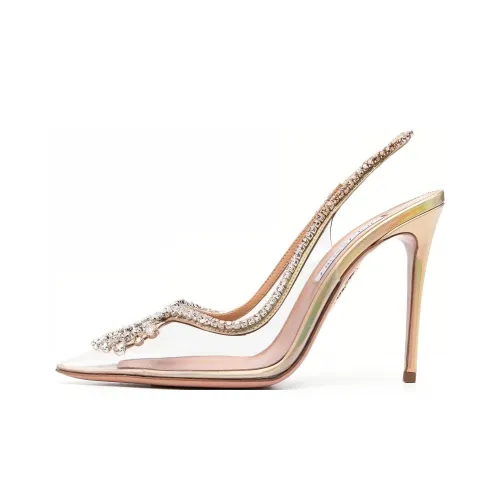 AQUAZZURA Высокие каблуки Золотой Женские
