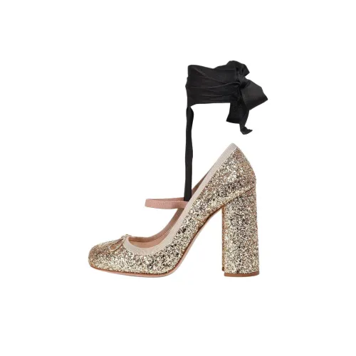 MIU MIU Высокие каблуки Золотой Женские