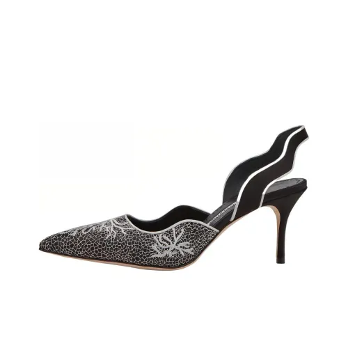 MANOLO BLAHNIK Palometisli Узкий каблук Высокие каблуки 7 см Женские Черный