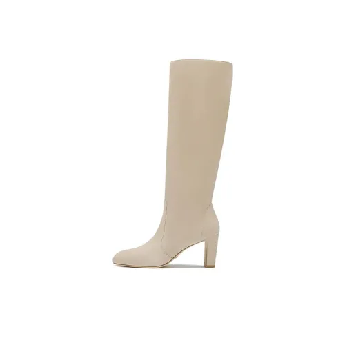 Stuart Weitzman Женские высокие сапоги до колена, бежевые