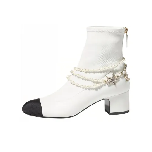 CHANEL Ботильоны Белые Женские