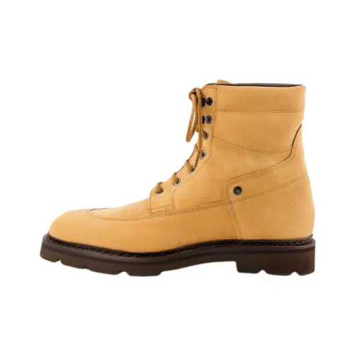 JOHN LOBB Короткий Мартин Ботин Мужской Желтый Коричневый