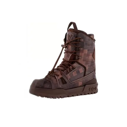 LOUIS VUITTON Тренер Устойчивый к истиранию Низкий Верх Сноубутсы Мужской Коричневый