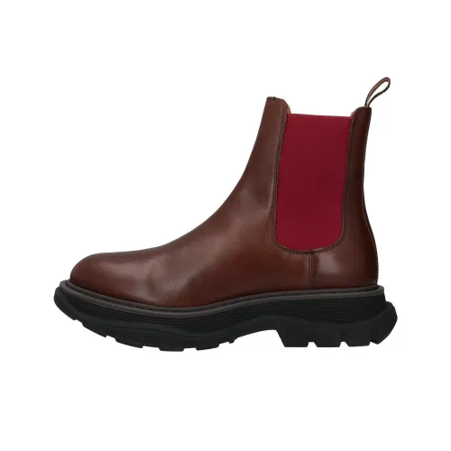 Alexander McQueen Tread Slick Короткий Челси Мужской Коричневый