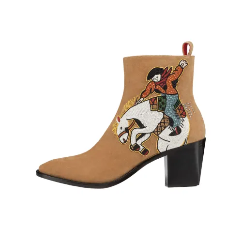 CL LUBOTING Ботильоны 7 см Мужской Коричневый