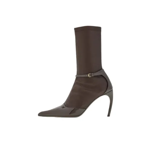 Ferragamo Ботильоны 8,5 см Женские Коричневые