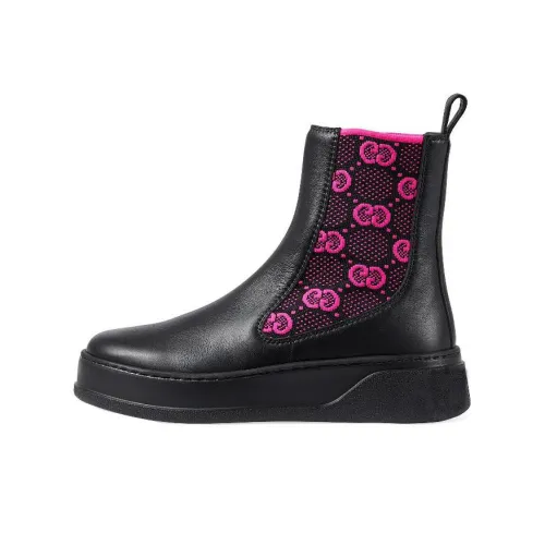 GUCCI Короткий Челси Женские Черный Фиолетовый