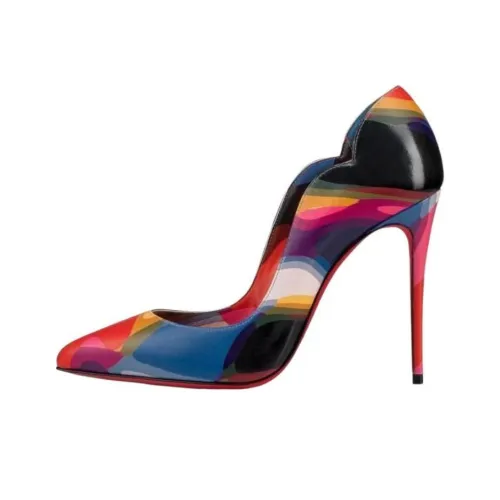 CL Узкий каблук Высокие каблуки 10 см Женские Черный Розовый Синий Желтый