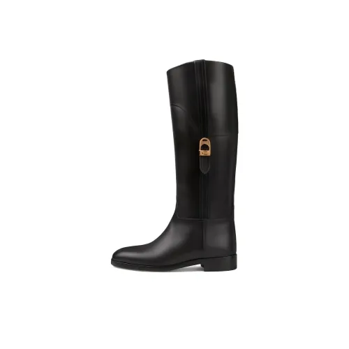 GUCCI Женские высокие сапоги на колено черные