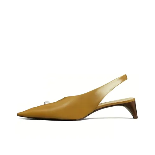 TORY BURCH Узкий каблук Высокие каблуки 4,5 см Женские Earth Желтый