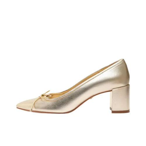 Schutz Arissa Блок Грубый каблук Высокие каблуки 6,3 см Женские Светло-золотой