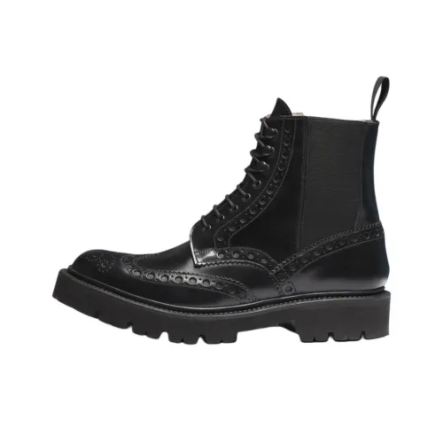 GRENSON FRED Короткий Челси Мужской Черный