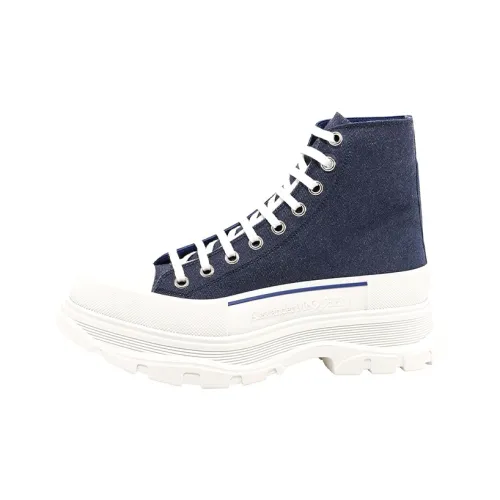 Alexander McQueen Tread Slick Платформа Обувь Мужская Синяя