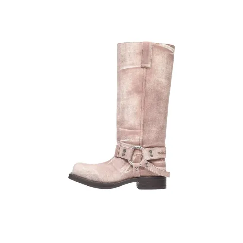 Acne Studios Женские сапоги на высоком каблуке цвет розовый