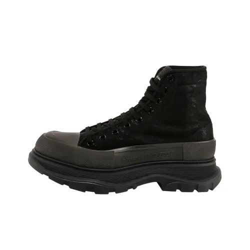 Alexander McQueen Tread Slick Короткий Платформа Обувь Мужская Черная