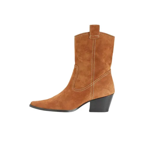 Staud June Ankle Boots 4CM Женские Коричневый