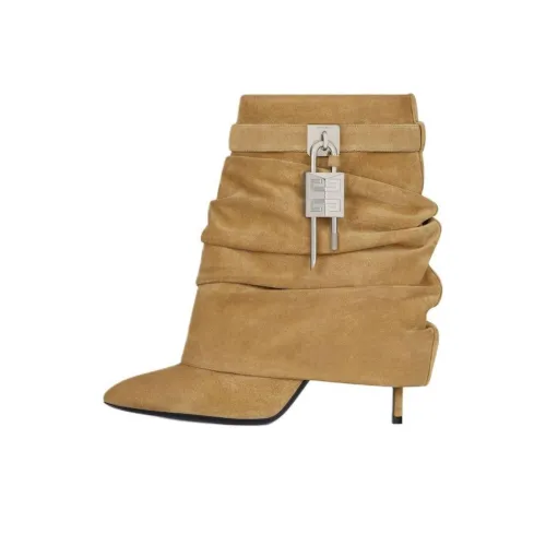 Givenchy Shark Lock Ботильоны 9,5 см Женские Светлый Умбра