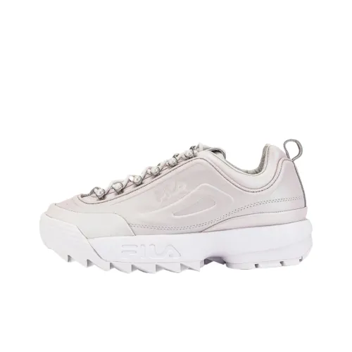 FILA Disruptor Low Топ Повседневные Беговые Кроссовки Женские Серебряные Белые