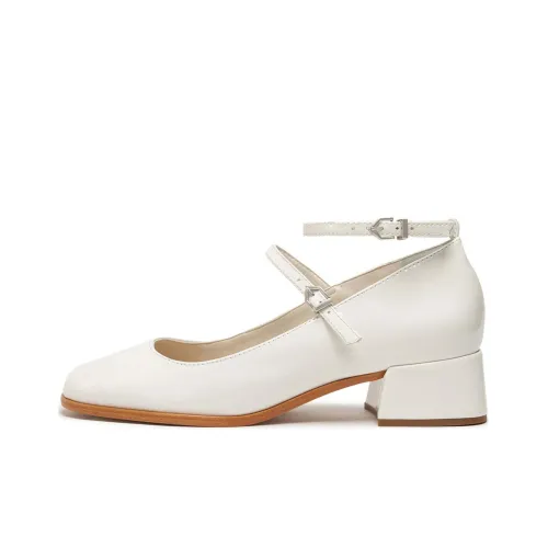 Schutz Dorothy Грубый каблук Высокие каблуки 4CM Женские Белые