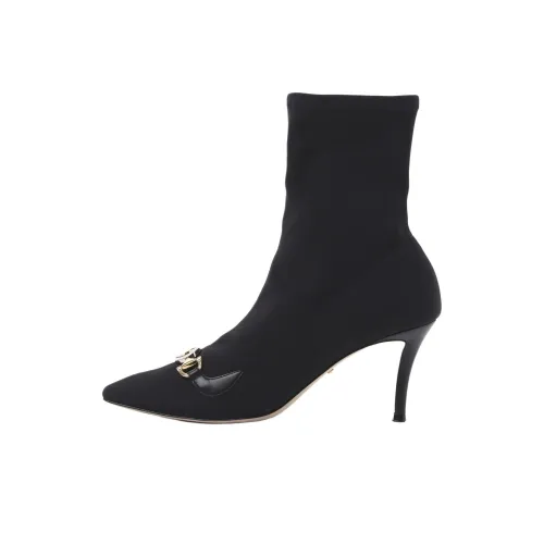 GUCCI Zumi Модные ботильоны 7,5 см женские черные
