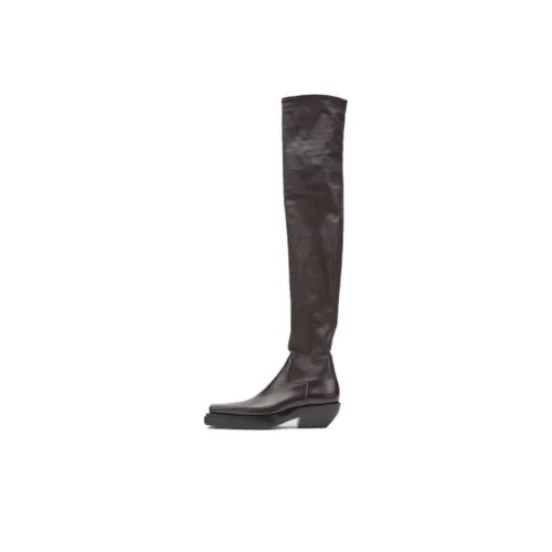 Bottega Veneta Lean Knee High Boots Женские Темный шоколад